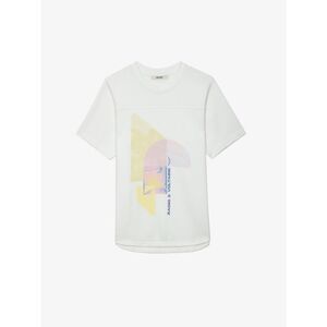 Zadig & Voltaire NWT Short-Sleeved T-Shirt Terry Palmier Print in /White XS $248